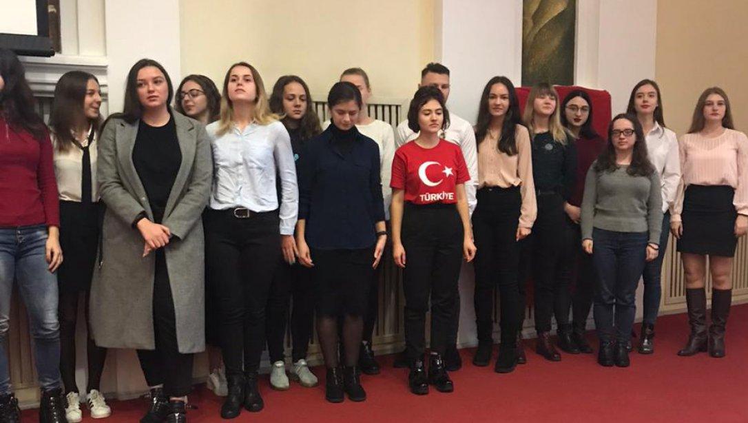 Kiev Milli Dil Bilim Üniversitesi Türkoloji Bölümünde 10 Kasım Atatürk'ü Anma Programına Katıldık