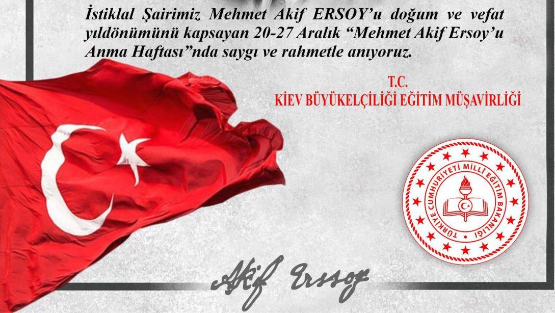 Mehmet Akif Ersoy'u Anma Haftası